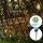 Aigostar - LED solarni lanac 148xLED/2x1,2m IP65 topla bela eukaliptus
