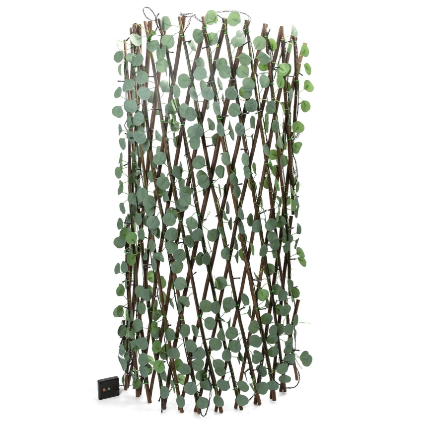Aigostar - LED solarni lanac 148xLED/2x1,2m IP65 topla bela eukaliptus