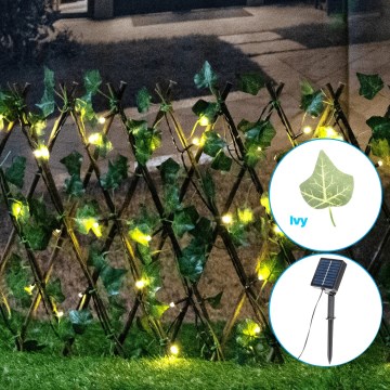 Aigostar - LED solarni lanac 56xLED/2x0,4m IP65 topla bela ivy