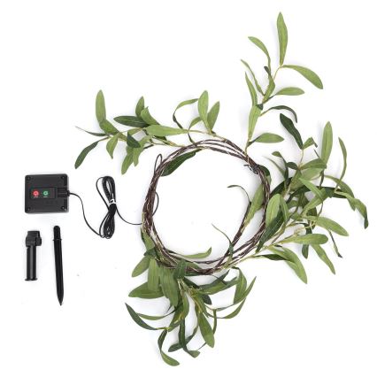 Aigostar - LED solarni lanac 60xLED/4m IP65 topla bela olive
