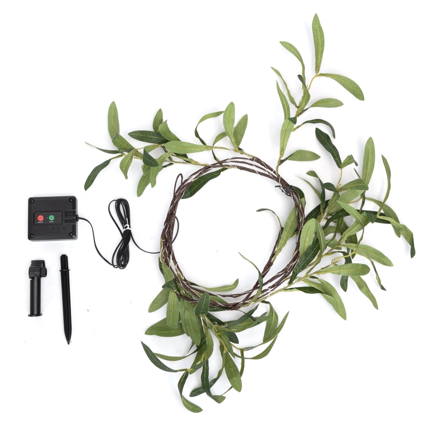 Aigostar - LED solarni lanac 60xLED/4m IP65 topla bela olive