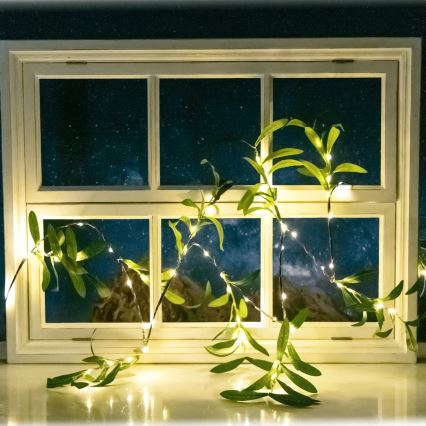 Aigostar - LED solarni lanac 60xLED/4m IP65 topla bela olive