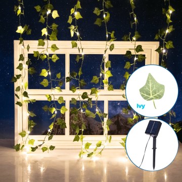 Aigostar - LED solarni lanac 70xLED/4x1m IP65 topla bela ivy