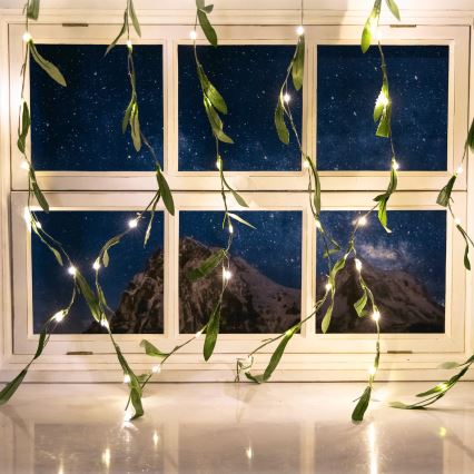 Aigostar - LED solarni lanac 70xLED/4x1m IP65 topla bela olive