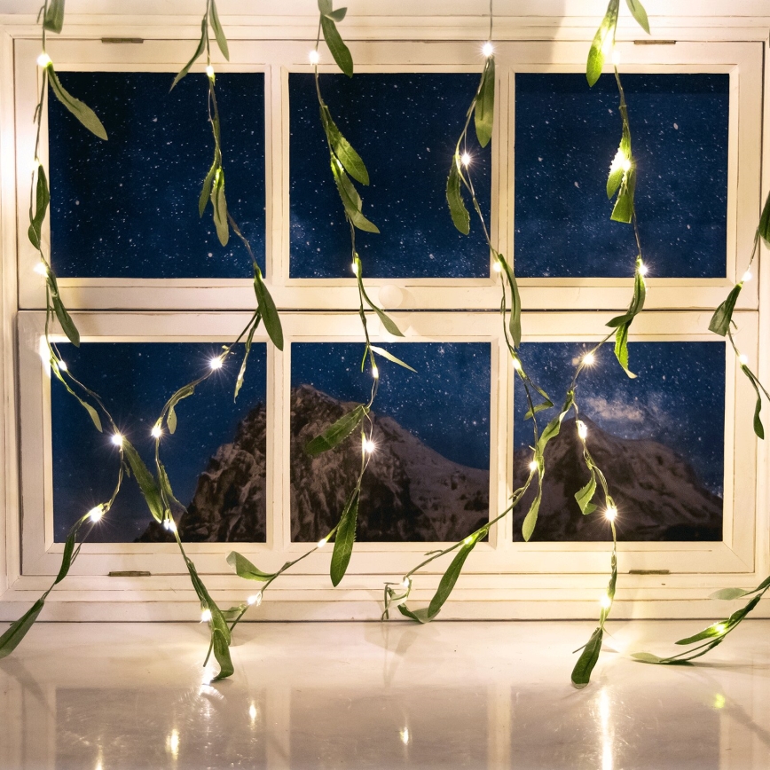 Aigostar - LED solarni lanac 70xLED/4x1m IP65 topla bela olive