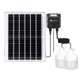 Aigostar - LED solarni luster 2xLED/70W/12V 12000 mAh 6500K prečnika 12 cm + sa daljinskim upravljačem