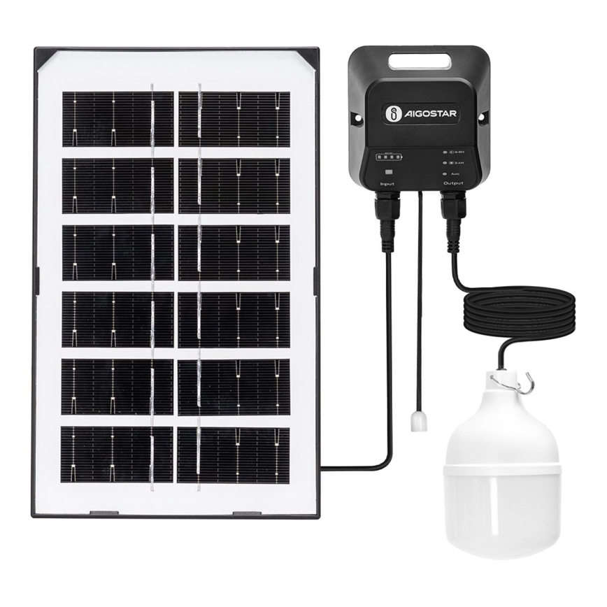 Aigostar - LED solarni luster LED/35W/12V 3000 mAh 6500K prečnik 10 cm + daljinski upravljač