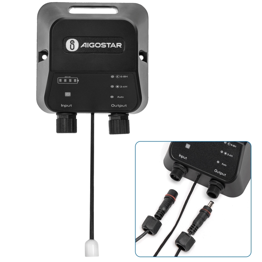 Aigostar - LED solarni luster LED/35W/12V 3000 mAh 6500K prečnik 10 cm + daljinski upravljač