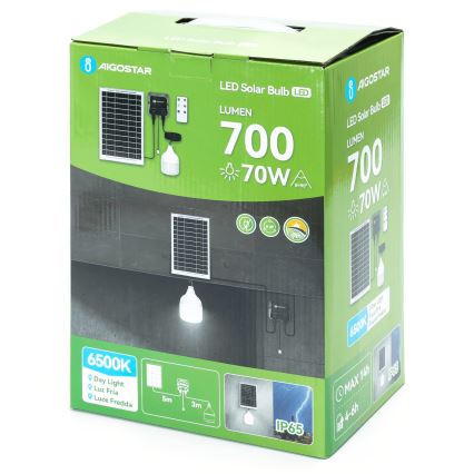 Aigostar - LED Solarni luster LED/70W/12V 6000 mAh 6500K pr. 12 cm + Daljinski upravljač