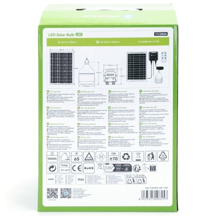 Aigostar - LED Solarni luster LED/70W/12V 6000 mAh 6500K pr. 12 cm + Daljinski upravljač