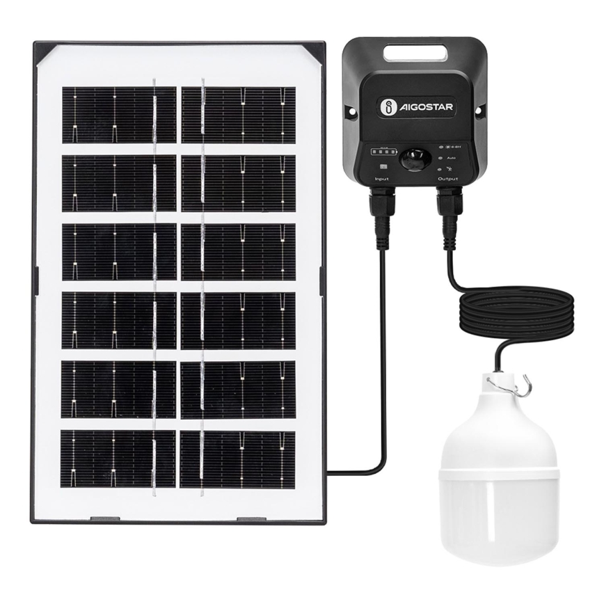 Aigostar - LED Solarni luster sa senzorom LED/35W/12V 3000 mAh 6500K pr. 10 cm + Daljinski upravljač