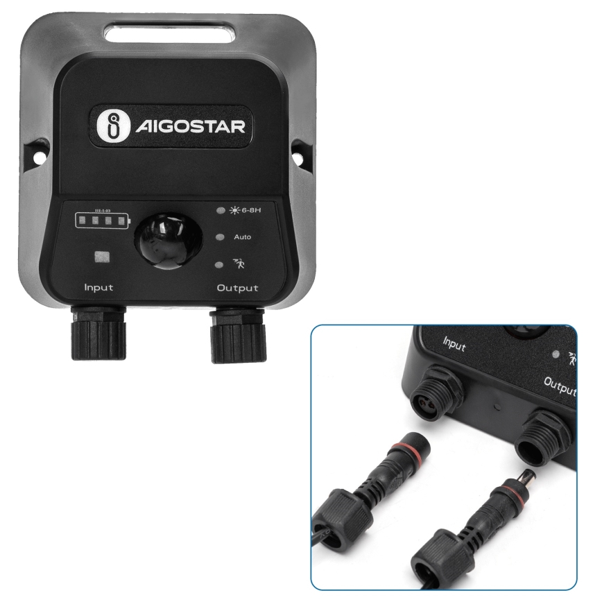 Aigostar - LED Solarni luster sa senzorom LED/35W/12V 3000 mAh 6500K pr. 10 cm + Daljinski upravljač