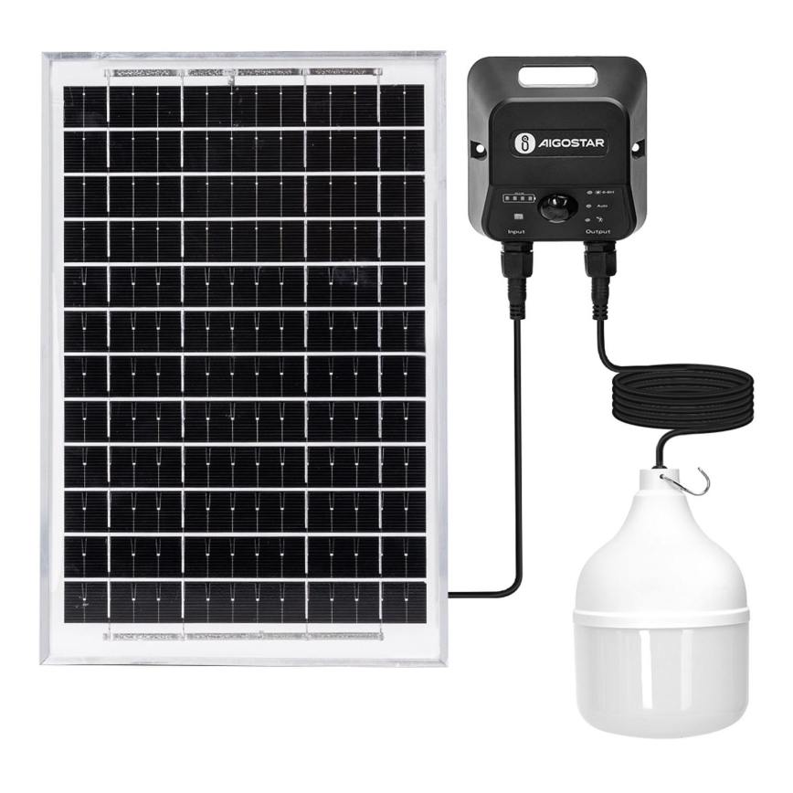Aigostar - LED Solarni luster sa senzorom LED/70W/12V 6000 mAh 6500K pr. 12 cm + Daljinski upravljač
