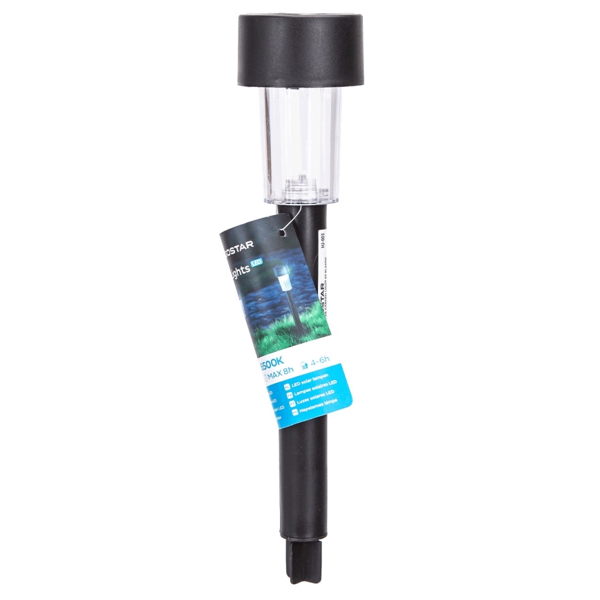 Aigostar - LED Solarno svetlo LED/0,006W/1,2V 29,5 cm crno 6500K IP44