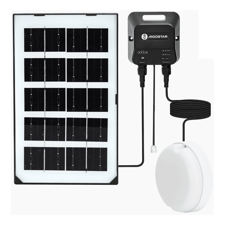 Aigostar - LED Solarno svetlo LED/35W/12V 3000 mAh 6500K pr. 16,8 cm + Daljinski upravljač