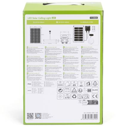Aigostar - LED Solarno svetlo LED/35W/12V 3000 mAh 6500K pr. 16,8 cm + Daljinski upravljač
