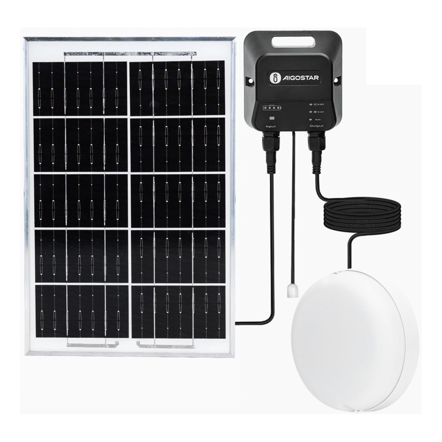 Aigostar - LED Solarno svetlo LED/70W/12V 6000 mAh 6500K pr. 20,5 cm + Daljinski upravljač