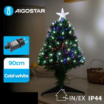 Aigostar - LED Spolj. Novogodišnja jelka LED/3,6W/230V 90 cm IP44 hladna bela
