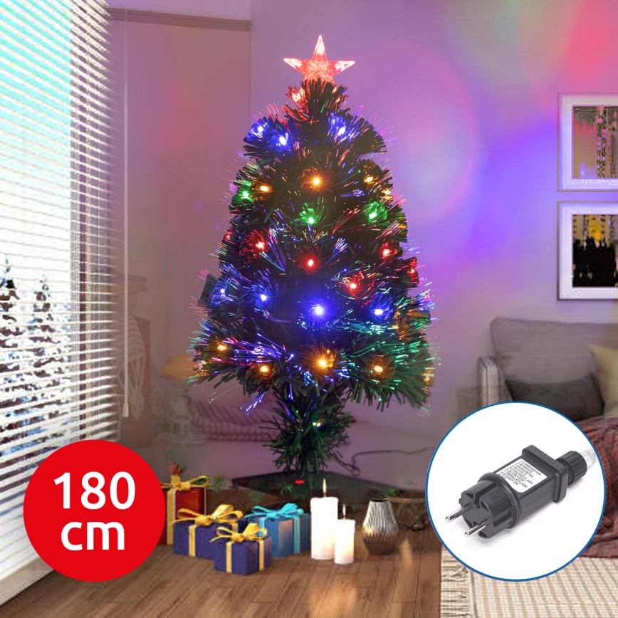 Aigostar - LED Spolj. Novogodišnja jelka LED/6W/230V 180 cm IP44 šareni