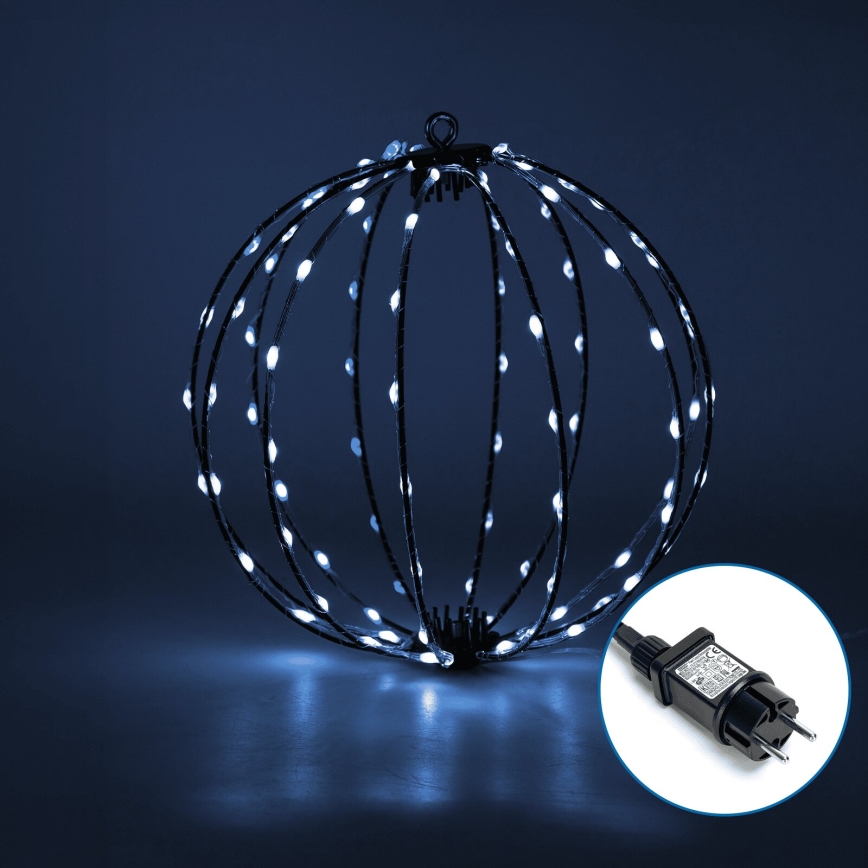 Aigostar - LED Spoljašnja božićna dekoracija 3,6W/230V SFERA 30cm IP44 hladna bela