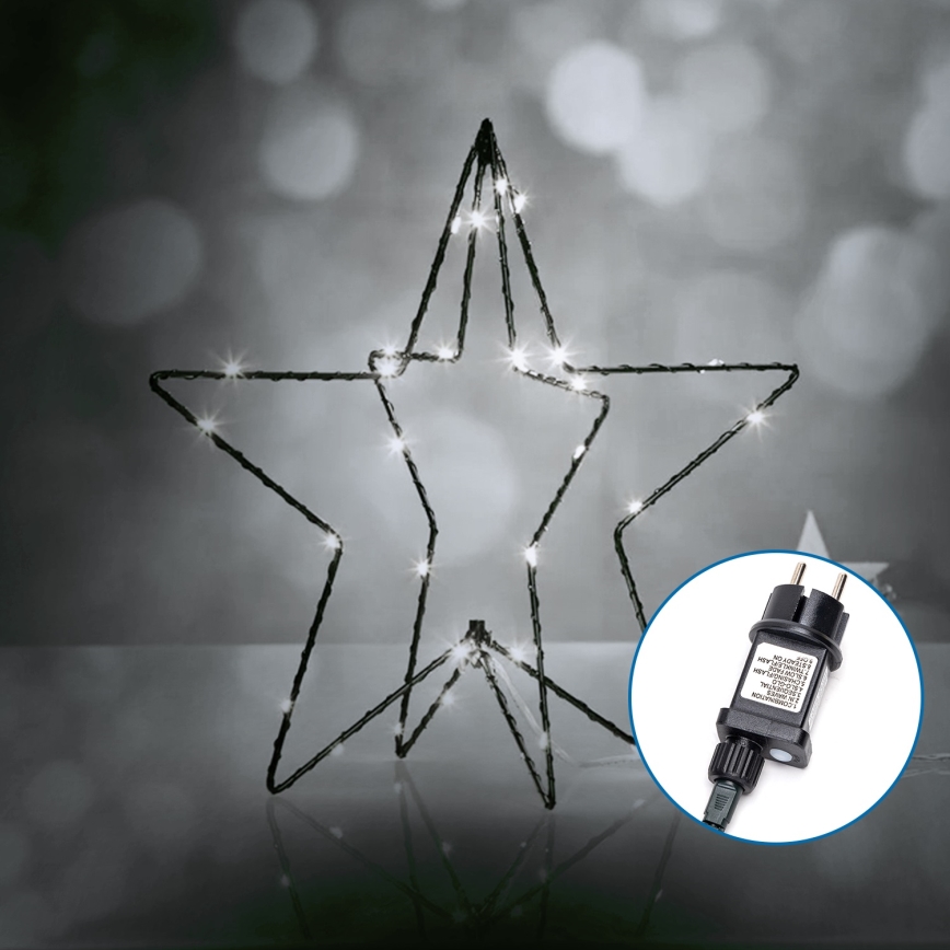 Aigostar - LED Spoljašnja božićna dekoracija 3,6W/230V zvezda 30cm IP44 hladna bela