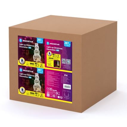 Aigostar - LED Spoljašnja božićna dekoracija 3,6W/31/230V 2700K 120 cm IP44 Sneško Belić