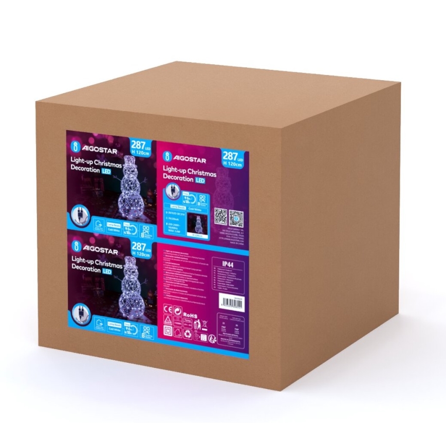 Aigostar - LED Spoljašnja božićna dekoracija 3,6W/31/230V 6500K 120cm IP44 Sneško Belić