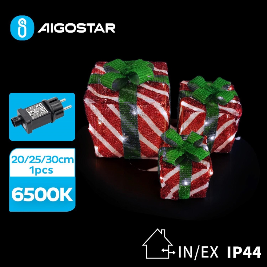 Aigostar- LED Spoljašnja božićna dekoracija 3,6W/31/230V 6500K 20/25/30cm IP44 pokloni
