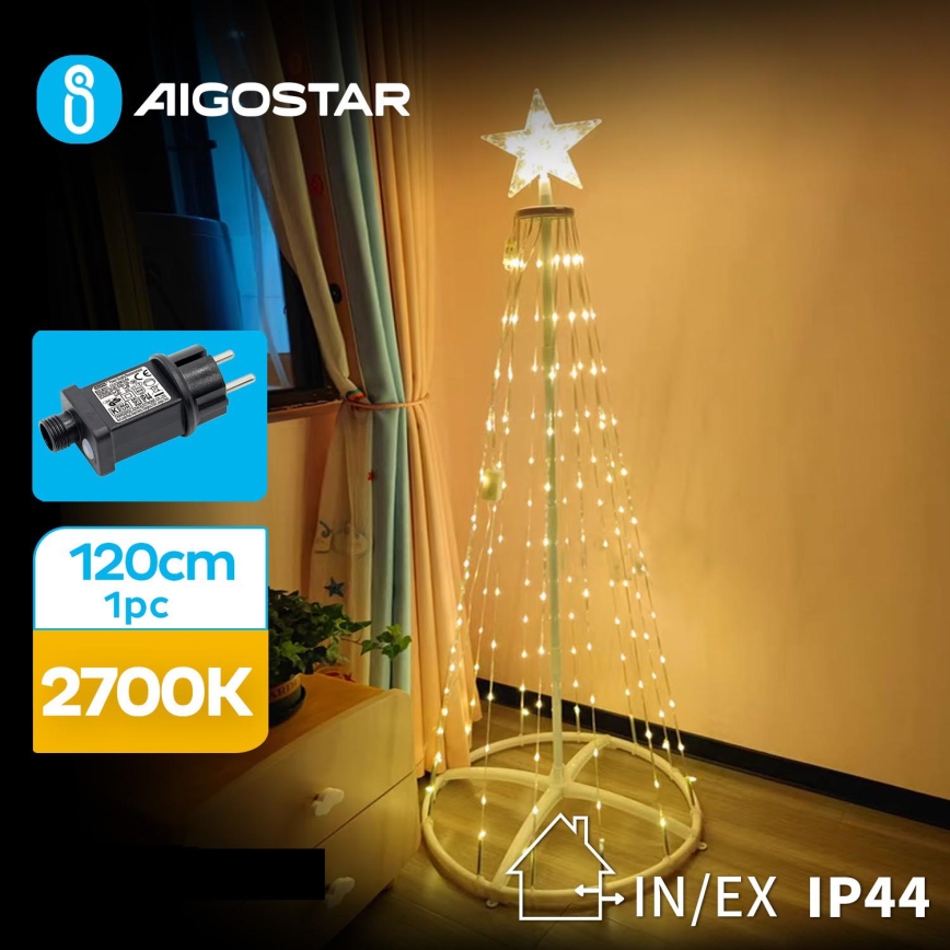 Aigostar - LED Spoljašnja božićna dekoracija LED/3,6W/31/230V 2700K 120 cm IP44