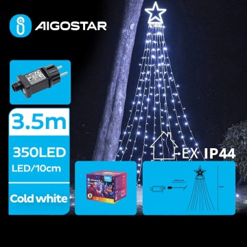Aigostar - LED Spoljašnja božićna dekoracija LED/6W/230V 3,5m IP44 hladna bela