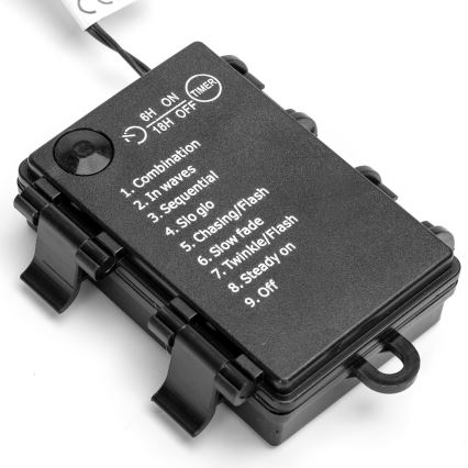 Aigostar - LED spoljašnja božićna girlanda 200xLED/8 funkcija/3xAA 10,3m IP44 hladno bela