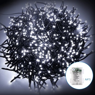 Aigostar -LED Spoljašnja božićna girlanda 50xLED/8 funkcija 3xAA 5,3m IP44 hladna bela