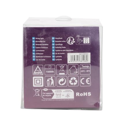 Aigostar - LED spoljašnja božićna girlanda 50xLED/8 funkcija 8m IP44 topla bela