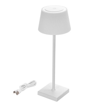 Aigostar - LED Spoljašnja prigušiva punjiva stona lampa LED/4W/5V 3600mAh bela IP54