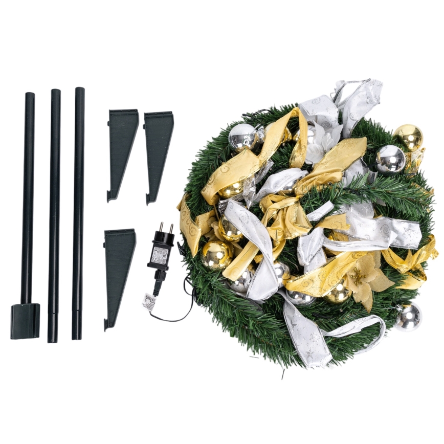 Aigostar - LED spoljašnja božićna jelka 100xLED 1,5m IP44 bela/zlatna topla bela