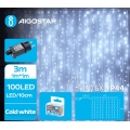 Aigostar - LED spoljašnji božićni lanac 100xLED/8 funkcija 4x1m IP44 hladno bela