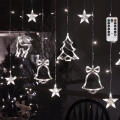 Aigostar - LED spoljašnji božićni lanac 120 LED/8 funkcija 3x0,6m IP44 hladno bela + sa daljinskim upravljačem