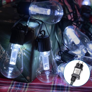 Aigostar - LED Spoljašnji dekorativni lanac 10xLED/8m IP44 hladna bela