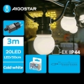Aigostar - LED spoljašnji dekorativni lanac 20xLED/3m IP44 hladno belo