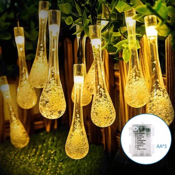 Aigostar -LED Spoljašnji dekorativni lanac 50xLED/8 funkcije 3xAA 5,3m IP44 topla bela