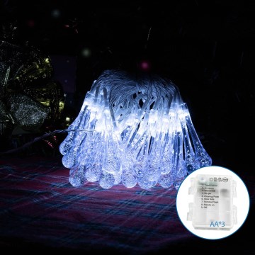 Aigostar - LED Spoljašnji dekorativni lanac 50xLED/8 funkcije 5,3m IP44 hladna bela