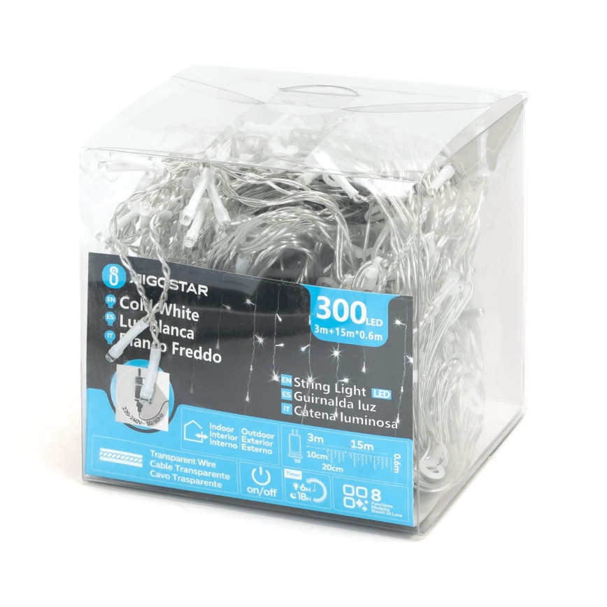 Aigostar - LED Spoljašnji dekorativni lanac 75xLED/6W/230V 15x0,6m IP44 hladna bela