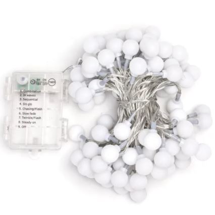 Aigostar - LED Božićne spoljašnje lampice 100xLED/3xAA/8 funkcije 10,3 m IP44 hladna bela