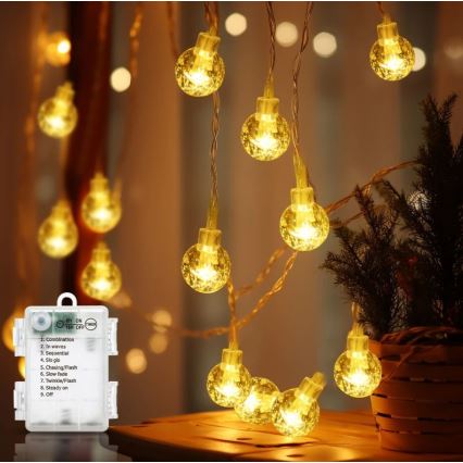 Aigostar - LED Božićne spoljašnje lampice 100xLED/3xAA/8 funkcije 10,3 m IP44 topla bela