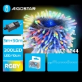 Aigostar - LED spoljna božićna girlanda 300 x LED / 8 funkcija, 33 m, IP44, višebojna
