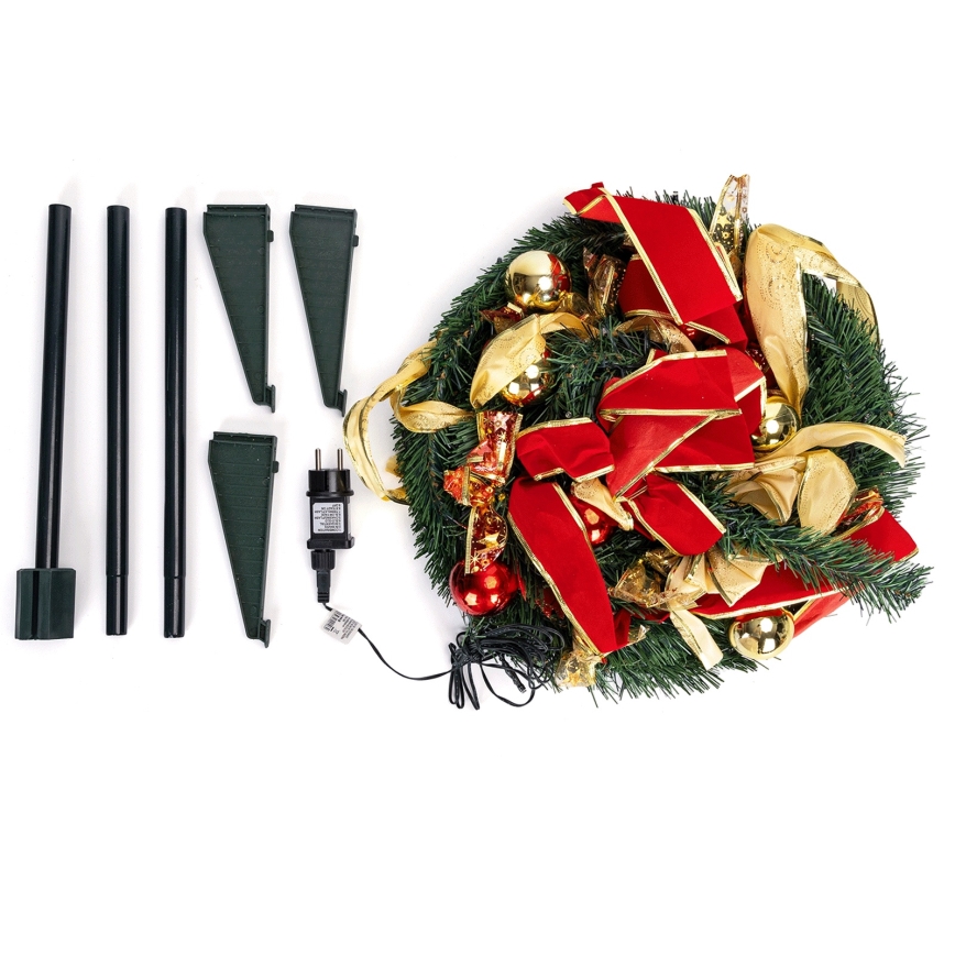 Aigostar - LED spoljašnji božićni bor 100xLED 1,5m IP44 crvena i hladna bela