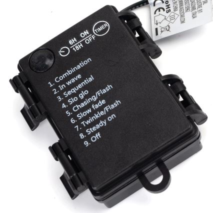 Aigostar - LED spoljašnja božićna girlanda 100xLED/8 funkcija 3xAA 10,3 m IP44 toplo belo svetlo