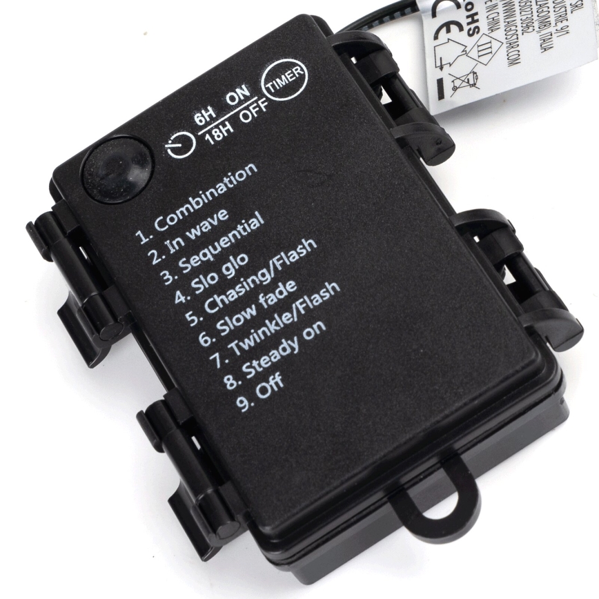 Aigostar - LED spoljašnja božićna girlanda 100xLED/8 funkcija 3xAA 10,3 m IP44 toplo belo svetlo