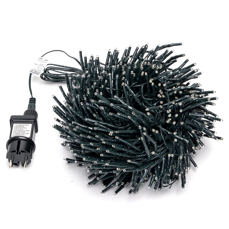 Aigostar - LED spoljni božićni lanac 600xLED/8 funkcija 18m IP44 topla bela