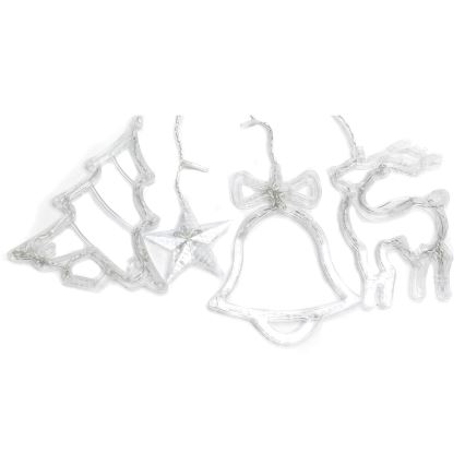 Aigostar - LED spoljašnji božićni lanac 120 LED/8 funkcija 3x0,6m IP44 hladno bela + sa daljinskim upravljačem